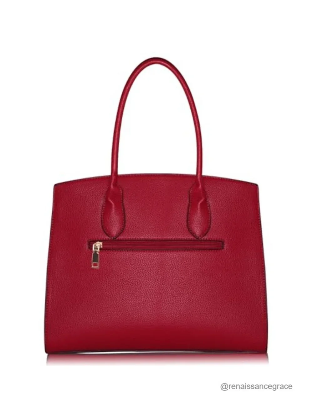 Vegan Leather Satchel Bag with Matching Wallet, Adjustable Shoulder Strap, Work